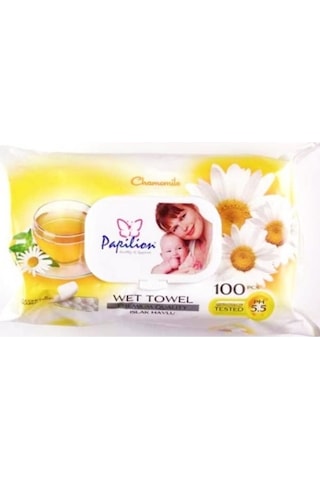 Papilion Papatya Kokulu Islak Havlu 100'Lü