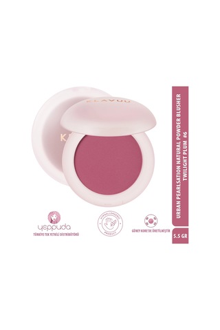 Klavuu Urban Pearlsation Natural Powder Blusher 6 Twilight Plum - İnci Tozu İçeren Allık