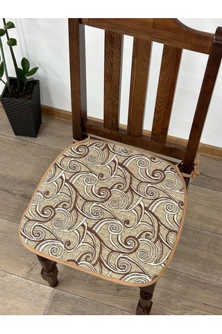 Iv-trik-stail 43x43 Kare Bağcıklı Goblen Sandalye Yastığı 183963973 Bej