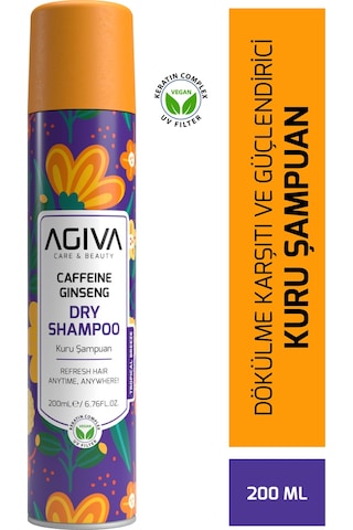Agiva Caffeine Ginseng Egzotik Meyve Kokulu Hacimlendirici Kuru Şampuan 200 ML