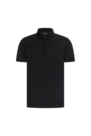 Hatemoğlu Siyah Regular Fit Polo Yaka Pamuklu Tişört