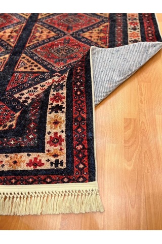 Geometrik Baklava Desenli 160 X 230 Dijital Baskı Halı Çok Renkli