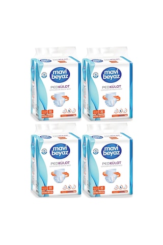 Mavi Beyaz Ped Emici Külot Hasta Bezi XL 30'Lu x 4 120 Adet