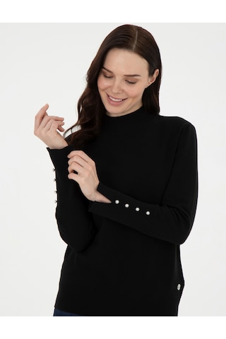 Pierre Cardin Kadın Siyah Kazak /triko 50290578-vr046 Siyah