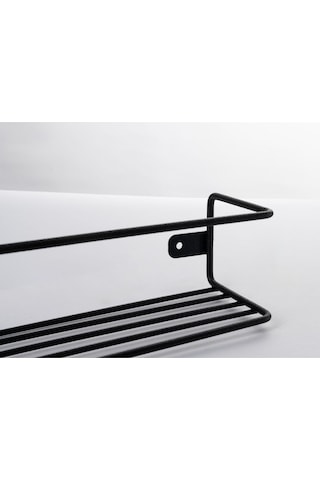 Çok Amaçlı Tek Katlı Raf Baharatlık Siyah Çok Renkli