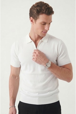 Deepsea Erkek Beyaz Slim Fit Nefes Alan Pamuklu Polo Yaka Tişört Dar Kesim Likralı Triko Tişört 2505001 Beyaz