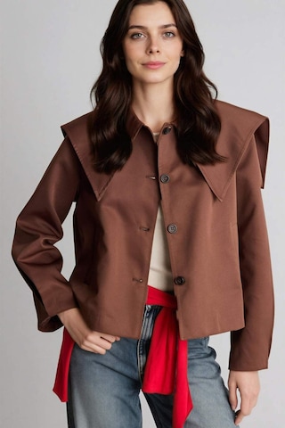 Defacto Relax Fıt Gabardin Trençkot H2393ax26spbn192 Kahve-bn192