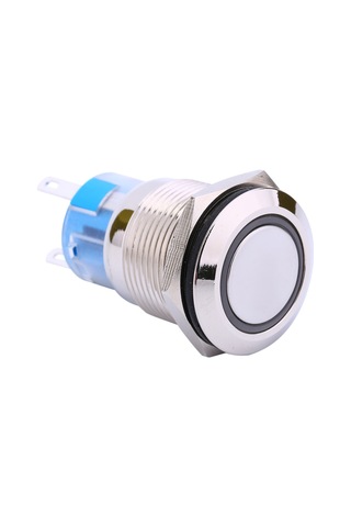 Moveevo 19mm Delikli Su Geçirmez Mavi Led Basma Anahtarı, Bakır Kaplama, Otomatik Yenilenme, Endüstriyel Araçlar Ve Modifikasyonlar İçin