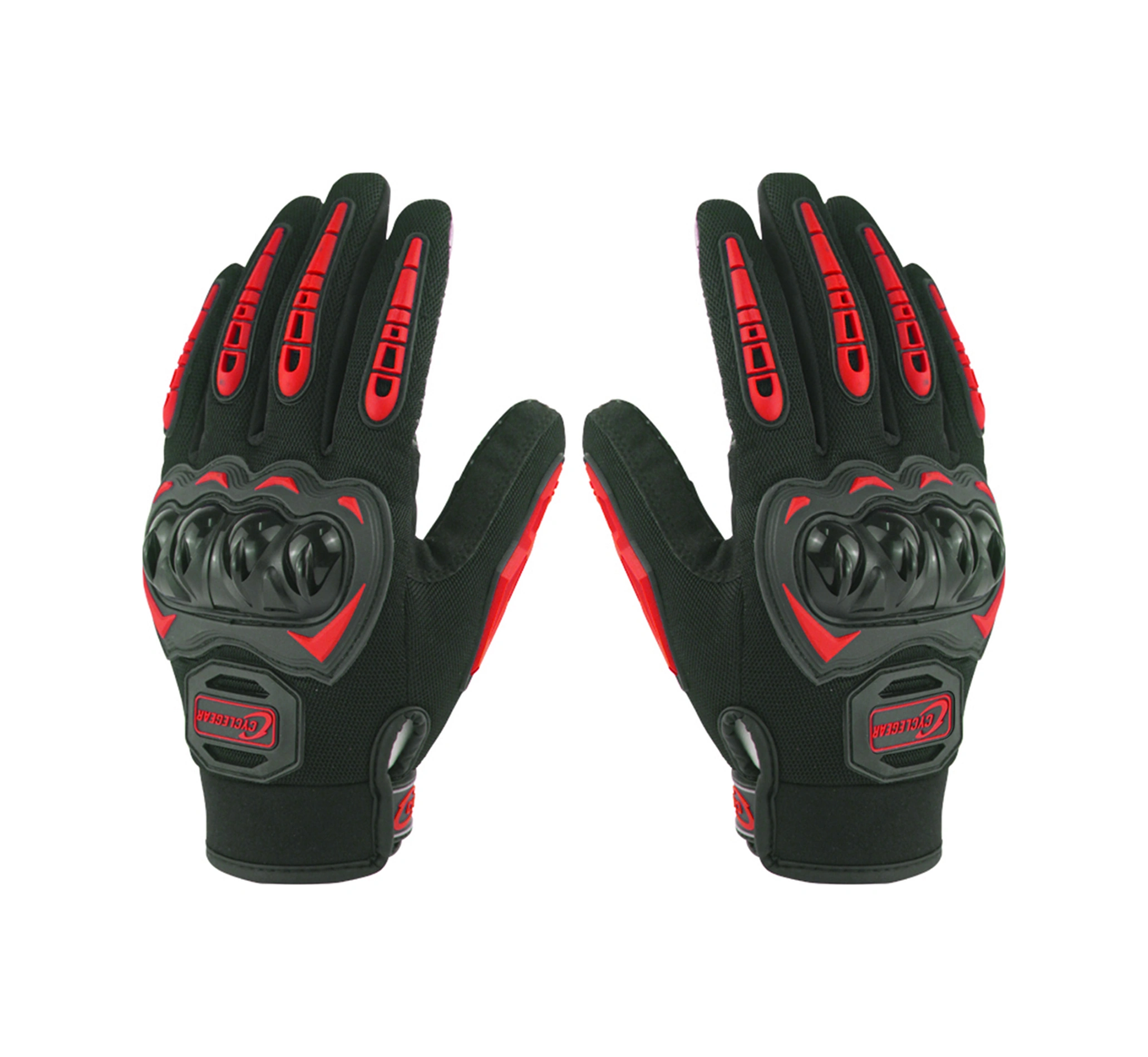 Dofolink Kara-kırmızı M Büyüklük 4 Mevsim Kullanıma Uygun Motosiklet Eldiveni - 2 Parmak Dokunmatik Ekran Desteği, Kayganlık Önleyici, Nefes Alır Ağ Ve Pvc Malzeme