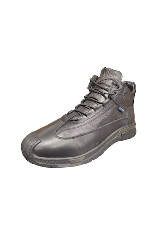 Scootland 16215-3 İçi Hakiki Kürk Bilek Boy Deri Erkek Bot Siyah