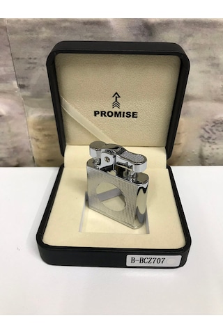 Promise Marka Benzinli Gümüş Gri Yuvarlak Logo Desenli Kişiye Öze