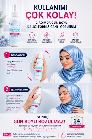Eşarpsprey Eşarpsprey Eşarp Temizleme Spreyi 150 ML