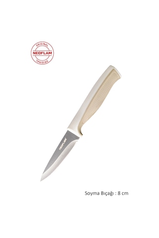 Neoflam Fika Microban Soyma Bıçağı Bej 8 Cm D-neofpk008