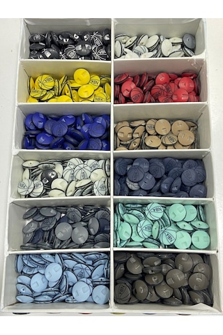 Bebek Düğmesi / Basketbol Top Model / 10 Adet - Mavi