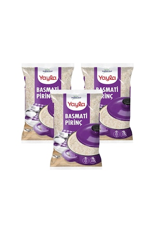 Yayla Basmati Pirinç 1 Kg 3 Lü