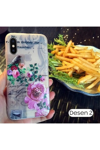 iPhone Uyumlu X Xs 3d Gül Desenli Premium Silikon Kılıf- 5775 Pembe