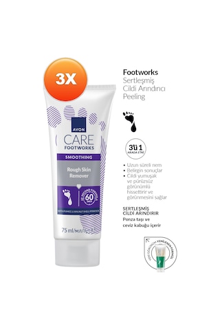 Footworks Sertleşmiş Cildi Arındırıcı Ayak Peelingi 75ml Üçlü Paket