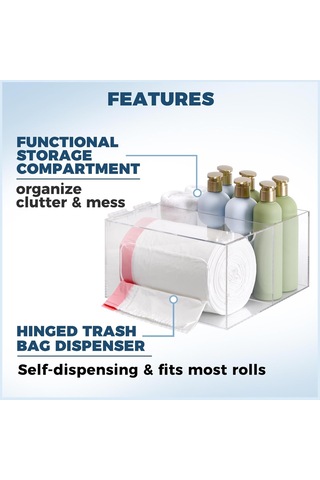 Mutfak Ve Banyo İçin Çöp Torbası Saklama Kutusu Şeffaf