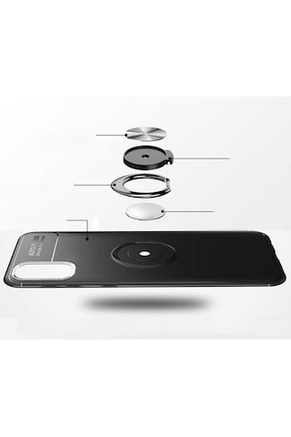 Samsung Galaxy Uyumlu Note 10 Lite Kilif Yüzüklü Magnetli Ravel Case 415866375