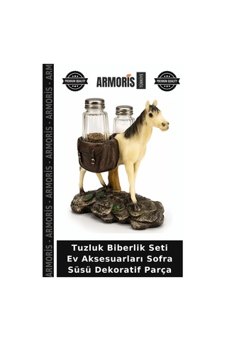 Tuzluk Biberlik Seti Ev Aksesuarları Sofra Süsü Dekoratif Parça Çok Renkli