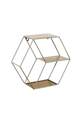 Honmex Hexagon Duvar Veya Masaya Yerleştirilebilir Metal Raf - Dekoratif Depolama, Modern Minimalist Ev Dekoru Diğer