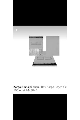 Küçük Boy Cepli Kargo Poşeti 100 Adet 24 x 30+5