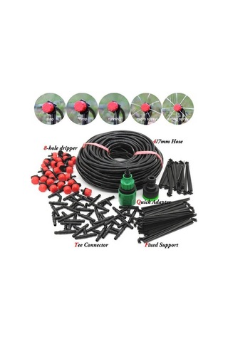 Pazly 25m Dıy Damla Sulama Sistemi, Otomatik Bahçe Hortumu, Mikro Damla Kitleri, Ayarlanabilir Damlatıcılar