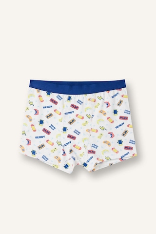 Defacto Kaykay Baskılı Penye 3lü Boxer Erkek Çocuk H1661a826smwt34 Beyaz-wt34