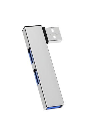 Usb 3.0 Hub 3 Portlu Çoklayıcı Alüminyum Gri Renkli