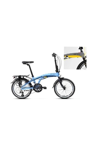 Carraro Flexi 116 V Fren 16 Vites 20 Jant Katlanır Bisiklet Mat Kül Gri Siyah Sarı 32 Kadro Çok Renkli