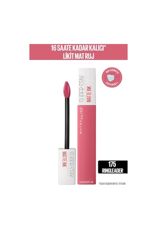 Maybelline New York Süper Stay Matte Ink Likit Mat Ruj 175 Ringleade 5 ML