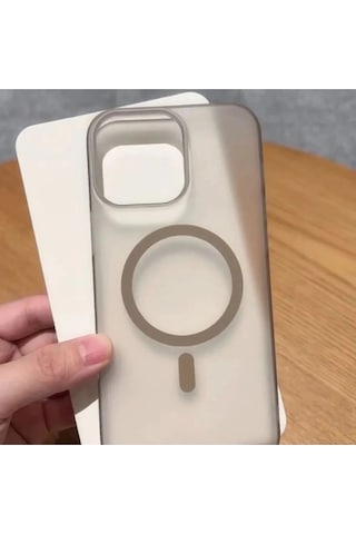 Apple iPhone Uyumlu, 16 Pro Max Tuna Buzlu Sert İnce Magsafe Telefon Kılıfı Çok Renkli