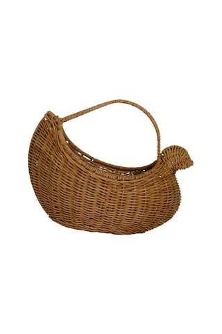 Pazly Suntek Rattan Yumurta Depolama Sepeti Tavuk Şeklinde Rustik Kahverengi Kahverengi