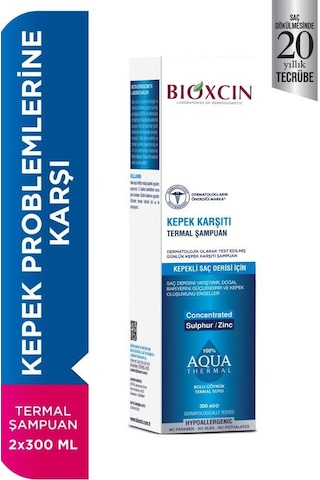 Bioxcin Aqua Termal Kepek Şampuan 2 x 300 ML