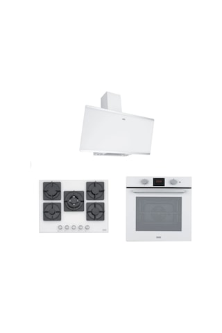 Franke FPJ 915 V Davlumbaz + FHNS 705 4G TC WH C Ocak + FSL 86 H WH Fırın Beyaz Ankastre Set