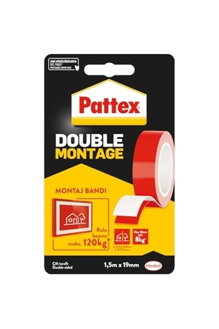 Double Montage Çift Taraflı Montaj Bandı, İç Ve Dış Mekanlar İçin Uygun Ekstra Güçlü Ve Dayanıklı Bant Yap