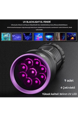 90w 365nm Profesyonel Ultra Güçlü Mor Uv Işık Para Kontrol Fen...