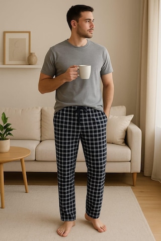 Erkek Desenli Cepli % 100 Pamuk Tek Alt Lacivert Lacivert