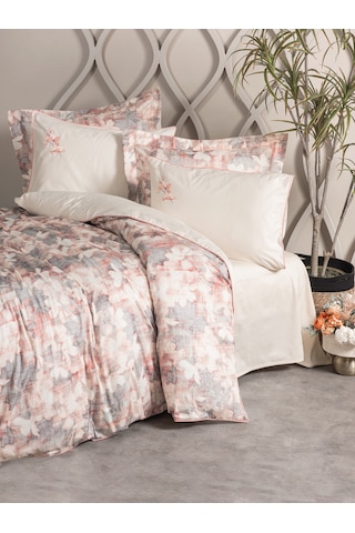 Cotton Box Elite Saten Çift Kişilik Nevresim Takımı Layana Pembe