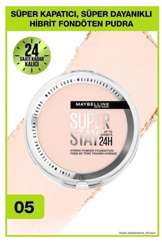 Maybelline New York Super Stay 24h Pudra-fondöten 05