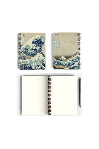 Katsushika Hokusai/the Great Wave Off Kanagawa,1829 / Spiralli Defter 05 / A5 / Çizgisiz / 100 Sayfa