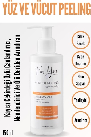 Kayısı Çekirdeği Özlü Ölü Deriden Arındıran Yenileyici Peeling Epilasyon Sonrası Vücut Peelingi Bat