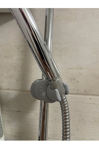 Ayarlanabilir Duş Başlığı Tutucu Universal Uyumlu Sabitleyici -duş Borusunun Çapı 2 - 3 Cm Gri