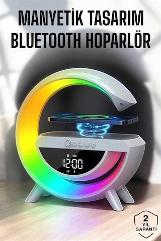 Bluetooth Hoparlör Dijital Göstergeli Wireless Şarj Semeglbl - 70 Rgb Işıklı