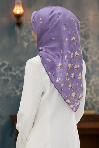 Vissona Twill İpek Eşarp - 51776 - 0022 Mor