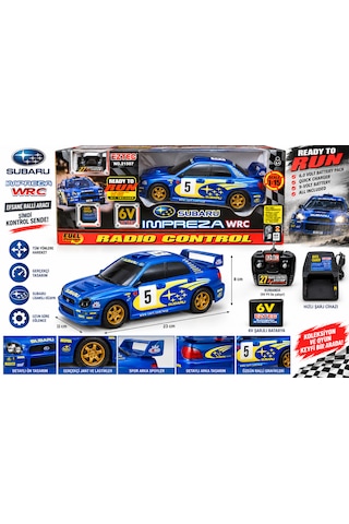 Subaru Impreza Wrc Uzaktan Kumandalı Araba 1:15 Ölçek Mavi