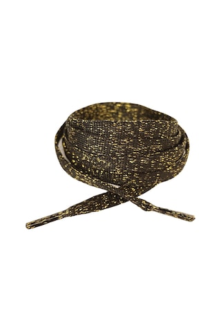 120 Cm Simli Yassı Ayakkabı Bağcığı Siyah 1 Çift Altın - Siyah