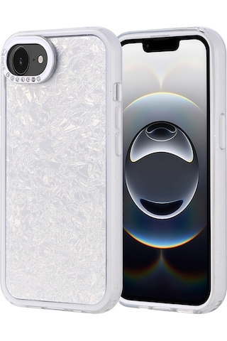 Apple Uyumlu iPhone 17e Kılıf Taşlı Tasarımlı Zore Kapi Kapak - Gümüş