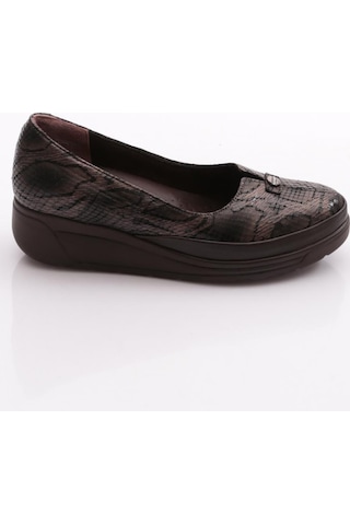 Dgn 106 Kadin Comfort Ayakkabi Kahve Yılan