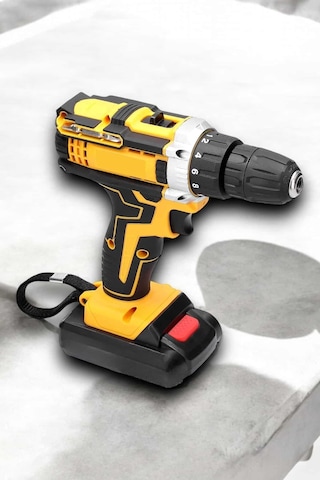 Çift - 904 - Batlı Metal Dişli Darbeli Şarjlı Matkap Seti 24w Güç Ve 24 - Glblseme - Parça Aksesuar